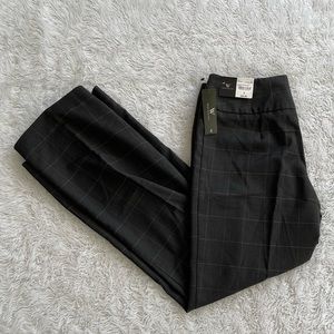 Worthington Graphite & Toffee Plaid Print Dress Pants